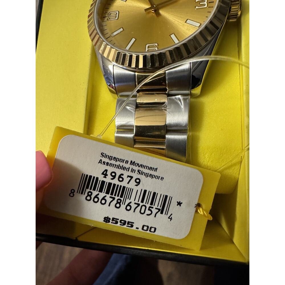 49679 Invicta Men's Specialty Watch 43MM Case Stainless Steel 2 Tone Gold Dial - Picture 10 of 10
